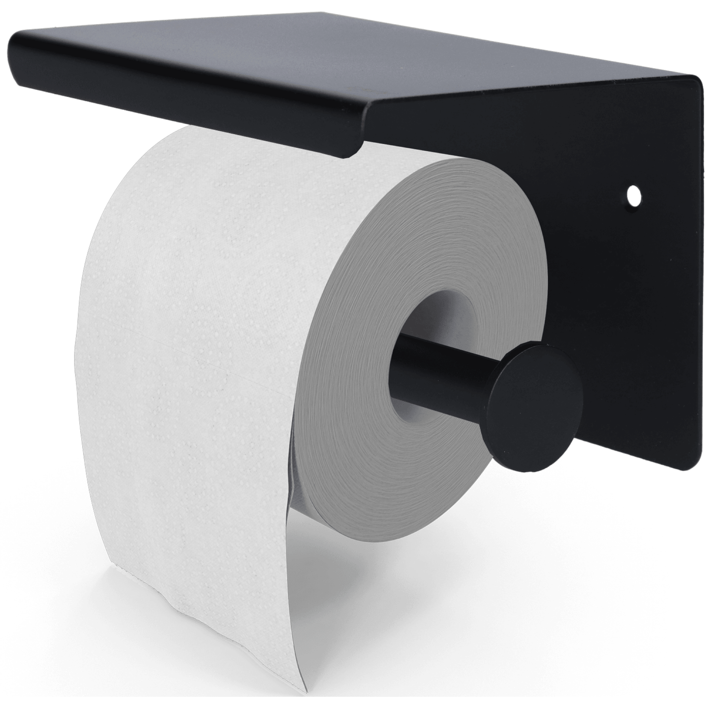 Stainless Steel Wall-Mounted Toilet Paper Holder with Smartphone Shelf