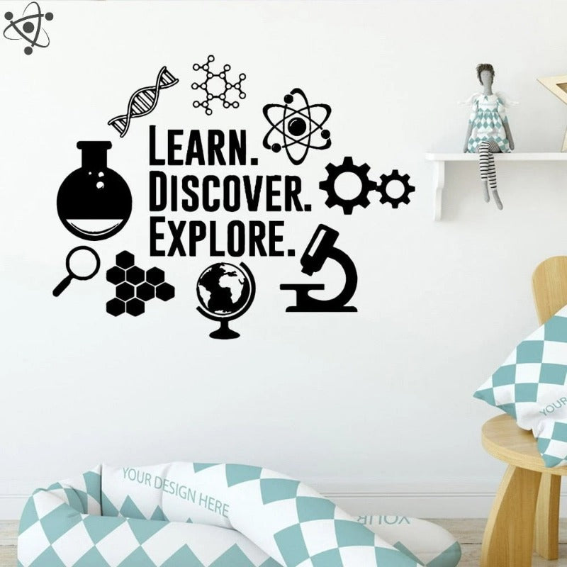 Scientific Research Wall Sticker for Educational Spaces