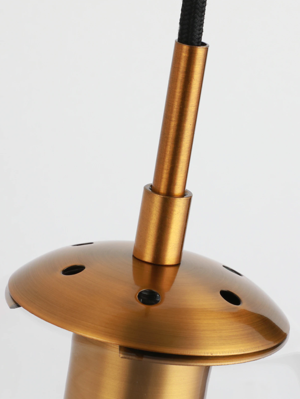 Stella Contemporary Hanging Wall Light - Brass and Glass