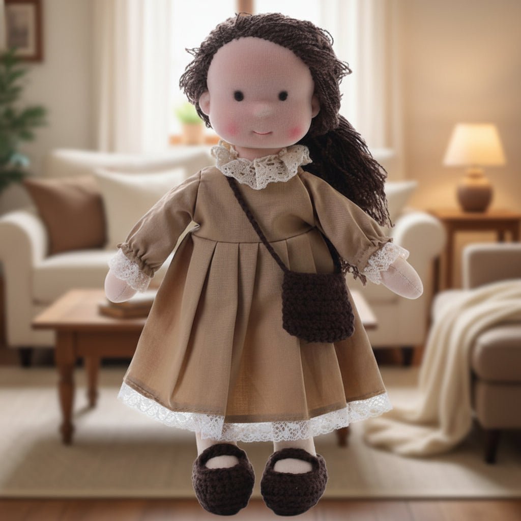 Soft Plush Handmade Waldorf Baby Doll in Cotton