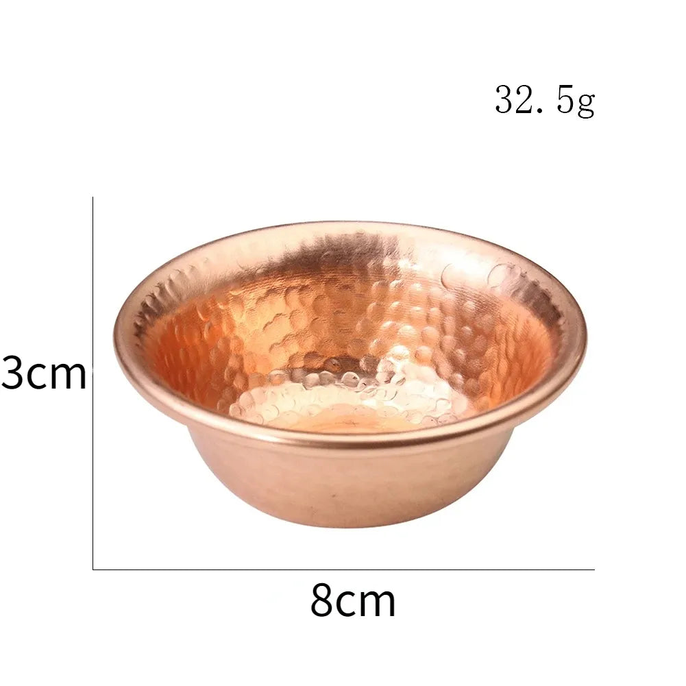 Hand-Hammered Copper Water Bowl for Buddhism