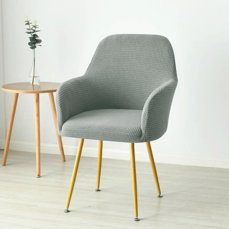 Highback Chair Cover in European Style Cotton Blend