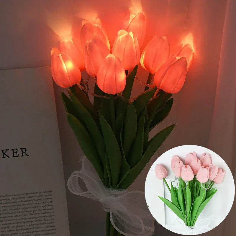 LED Faux Tulip Bouquet Light for Weddings and Home Decor