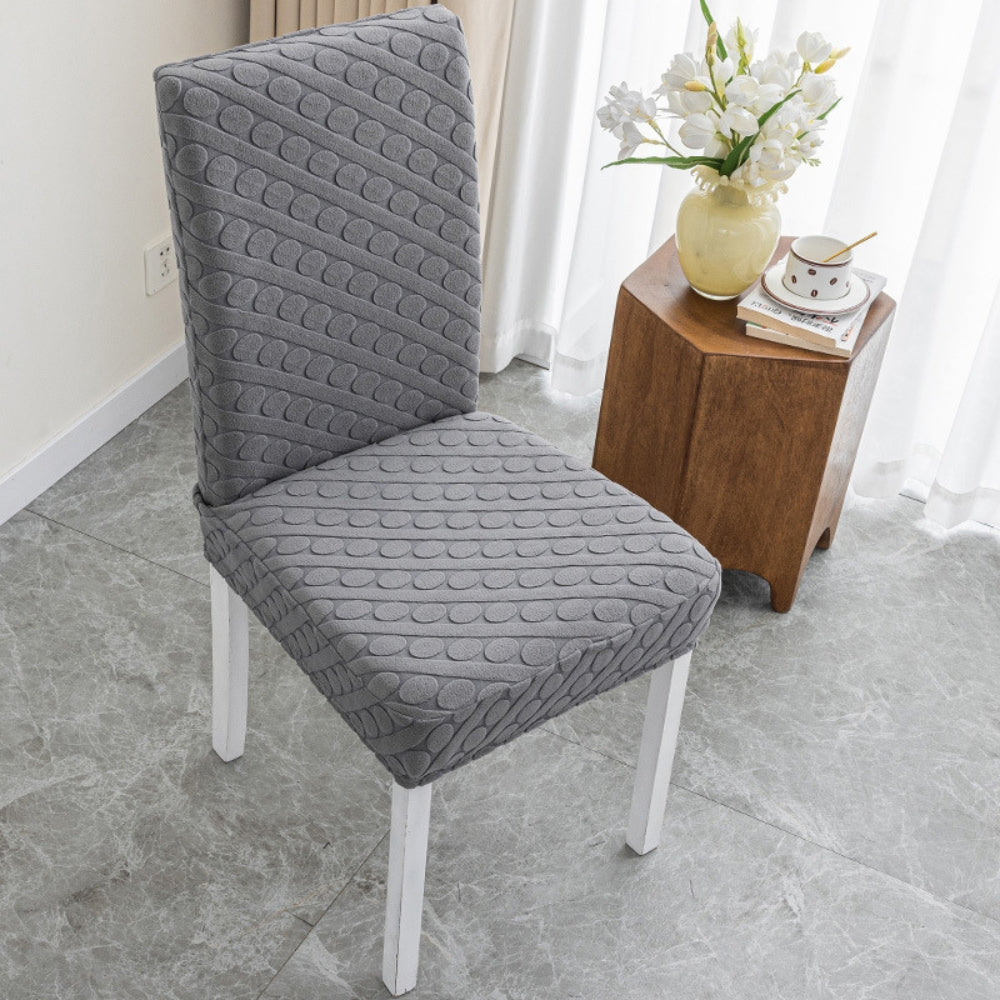 Stretchable Microfiber Oval Dining Chair Cover
