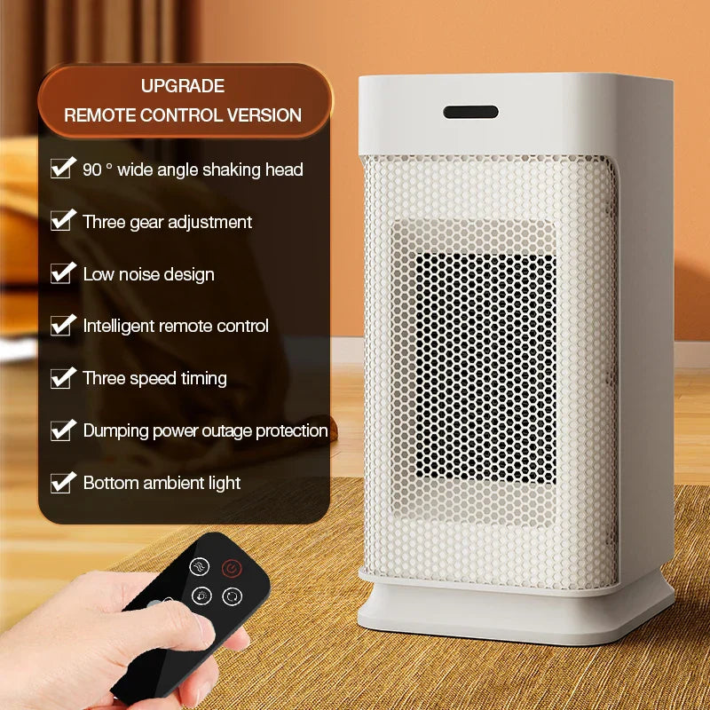 Portable Ceramic Electric Heater with PTC and Night Light