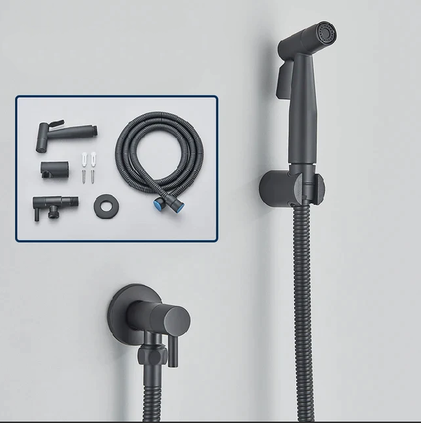Stainless Steel Wall-Mounted Bidet Sprayer with Cold Water Function