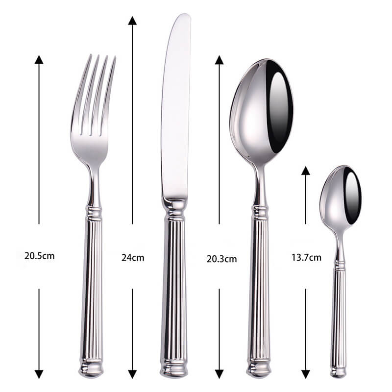 Chic Striped Stainless Steel Cutlery Set