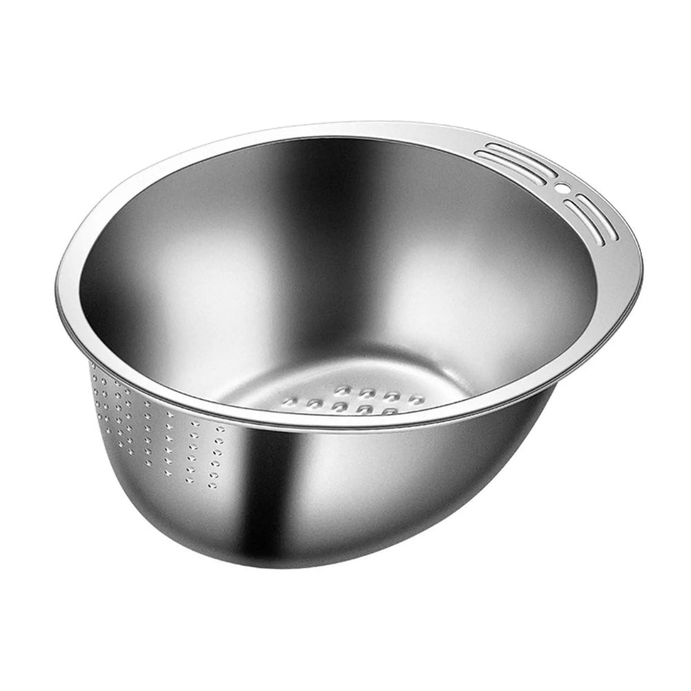 Stainless Steel Mesh Colander with Ergonomic Handle