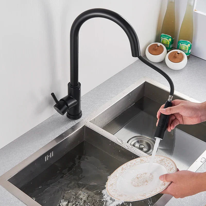 Smart Touch Kitchen Faucet with Pull-Out Spray Head in Brushed Nickel