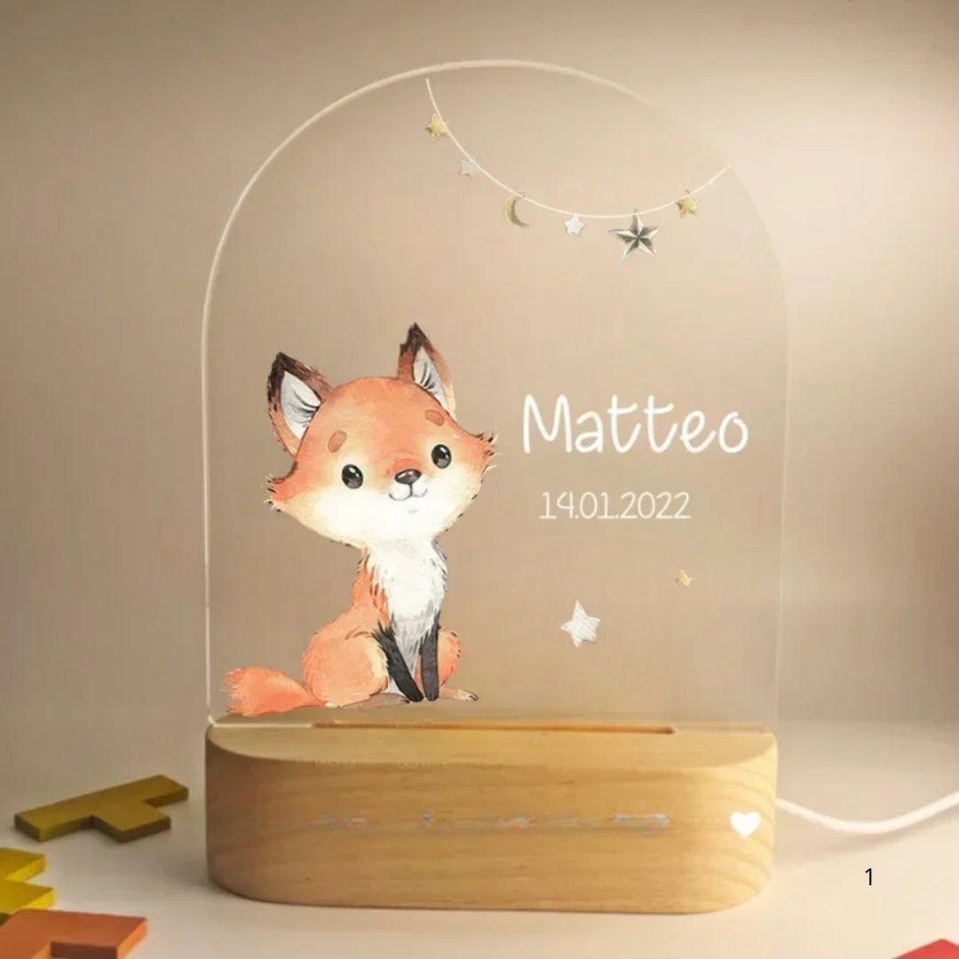 Personalized LED Night Light with Warm White Glow
