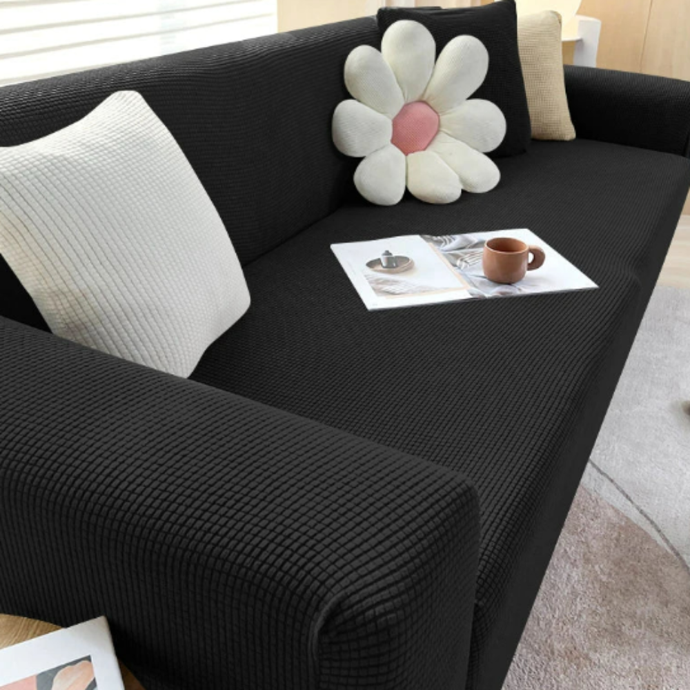 Waterproof Non-Slip Sofa Cover for Pets in Ribbed Jacquard Fabric