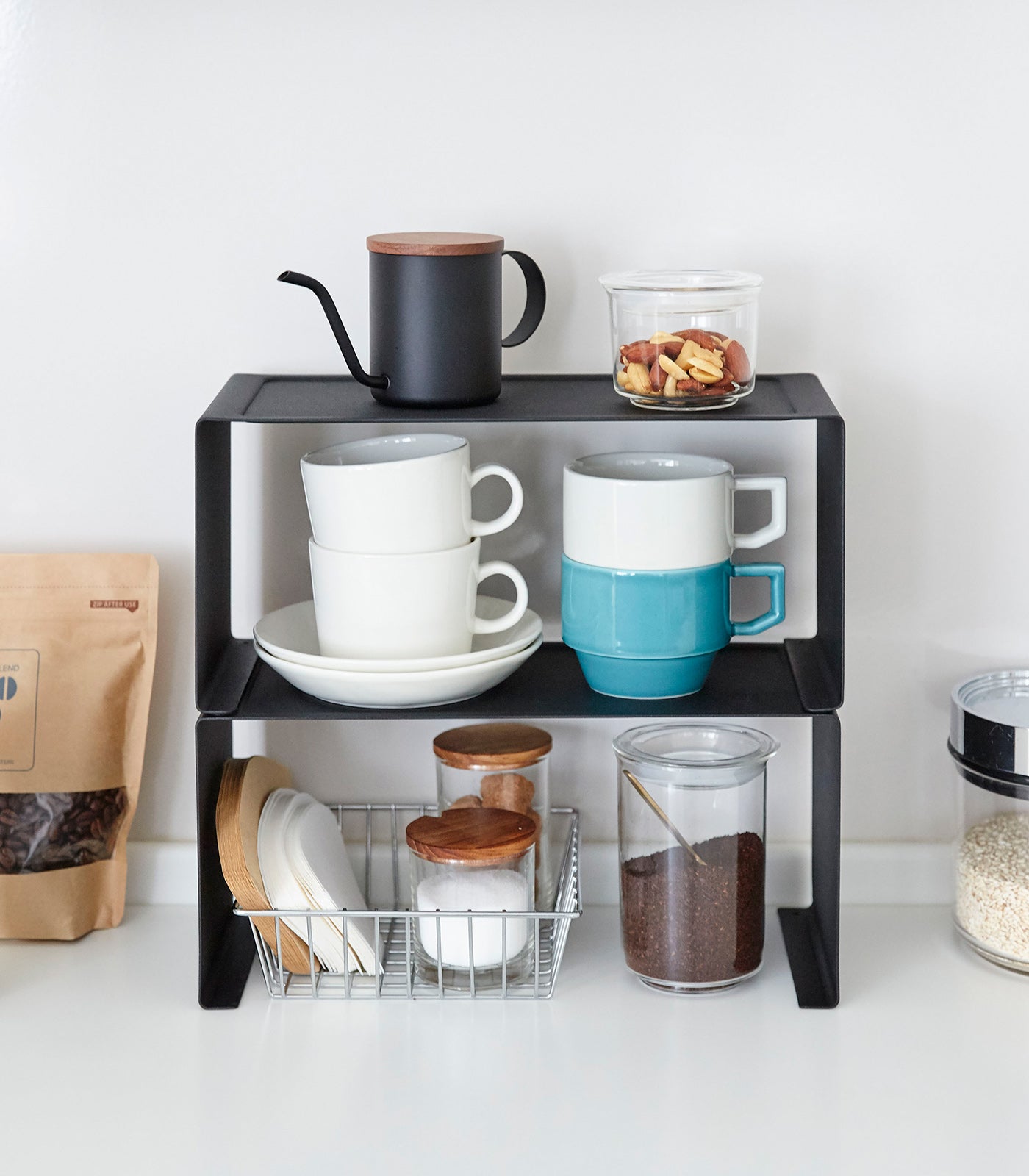 Stackable Steel Kitchen Shelf Organizer - Two Sizes