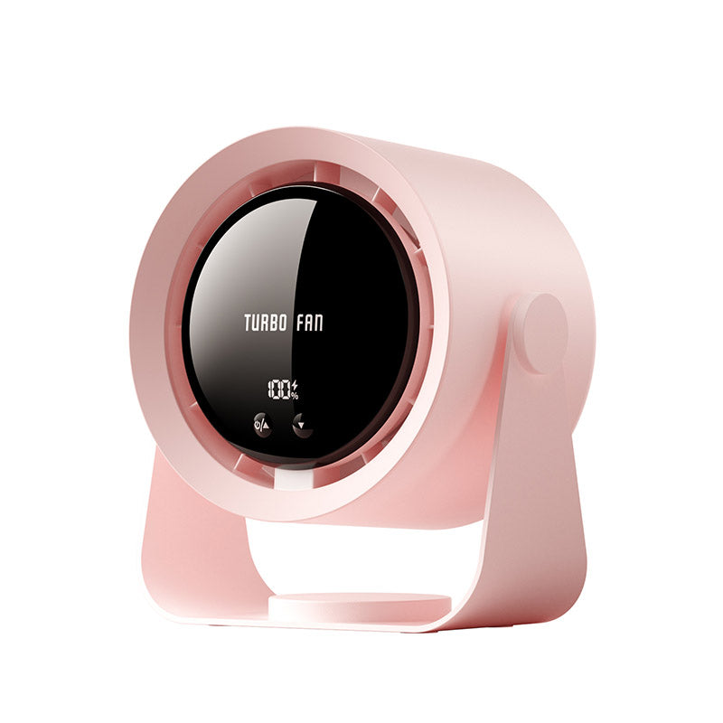 USB Desk Fan with Digital Display and 100-Speed Turbine