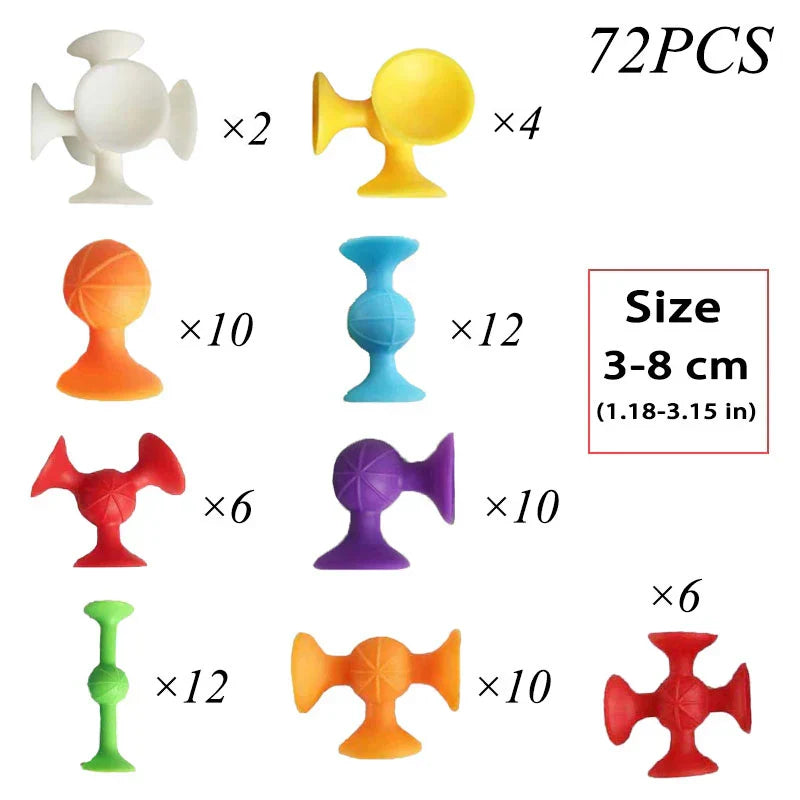 Soft Silicone Suction Animal Building Set for Kids