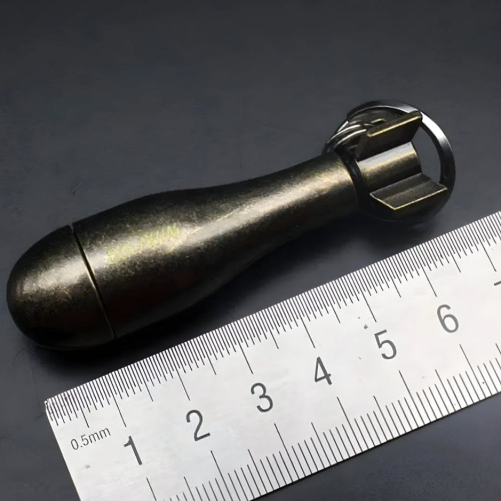 Waterproof Flint Fire Starter Keychain with Bottle Opener