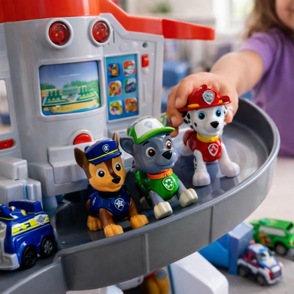 Kids Slide Tower Playset with Toy Cars and Figures
