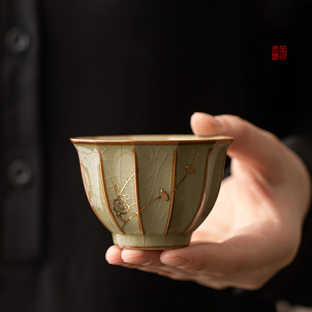 Ceramic Gongfu Tea Cup Set with Counternail Technology
