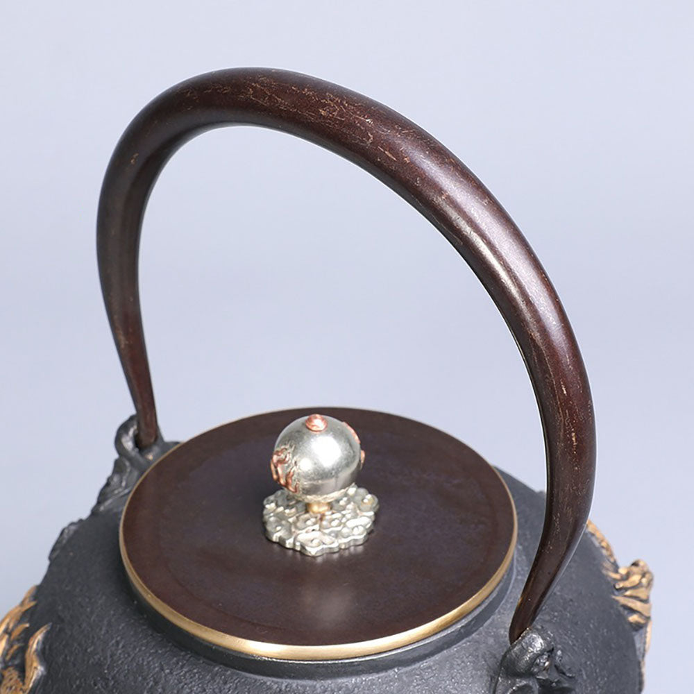 Japanese Qilin Cast Iron Teapot with Mythical Design