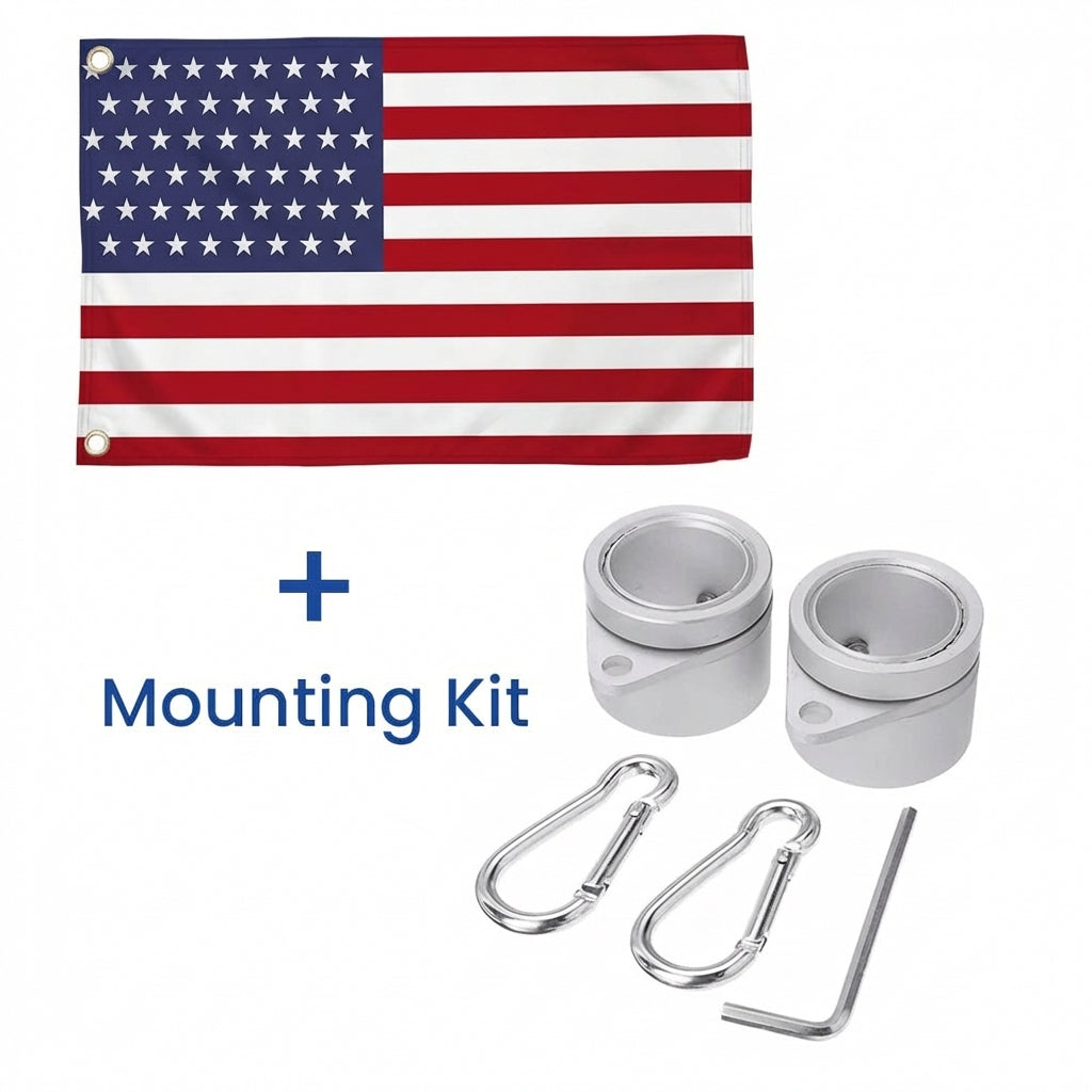 Premium Weatherproof American Grommet Flag - Double-Sided Canvas