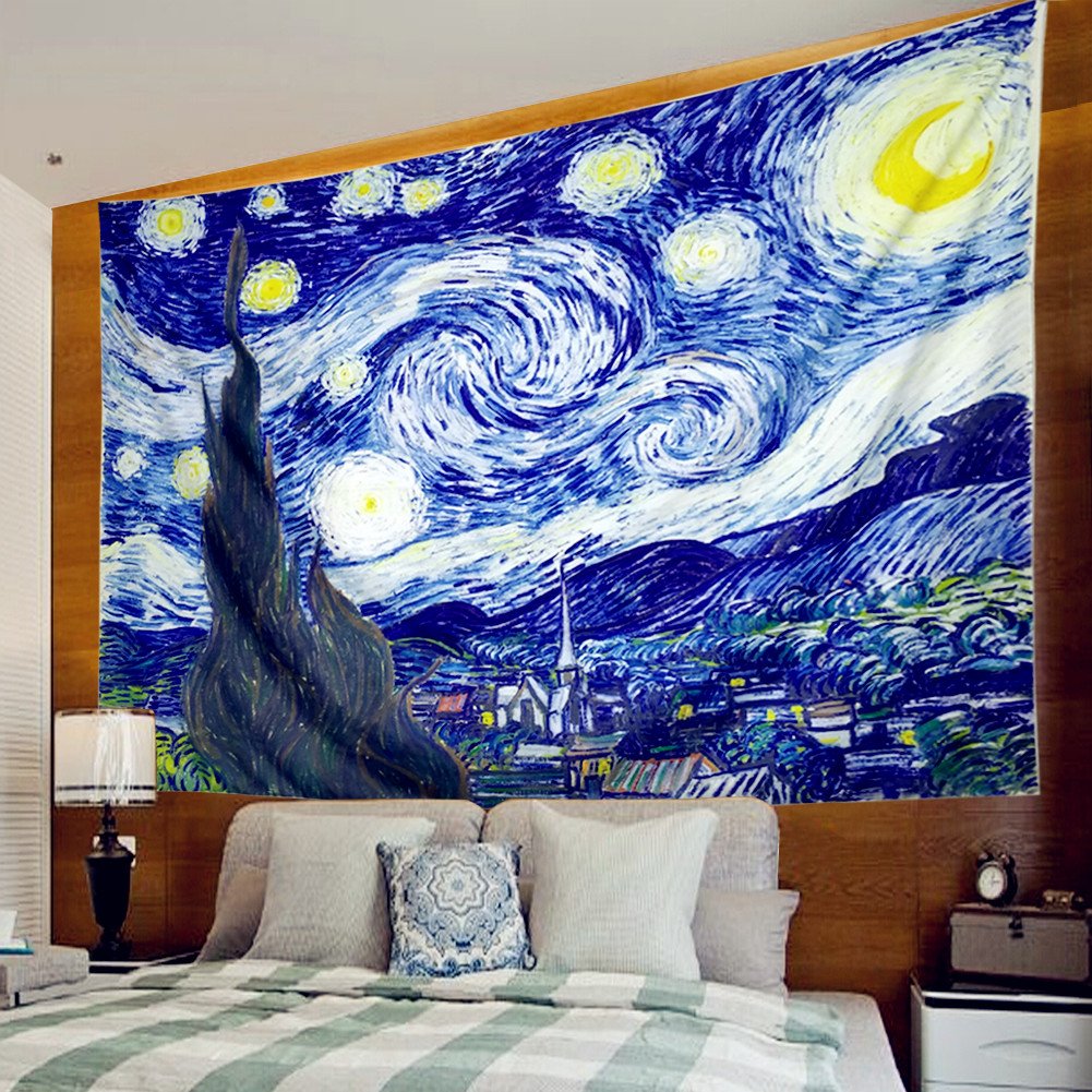 Starry Night Cotton Wall Tapestry