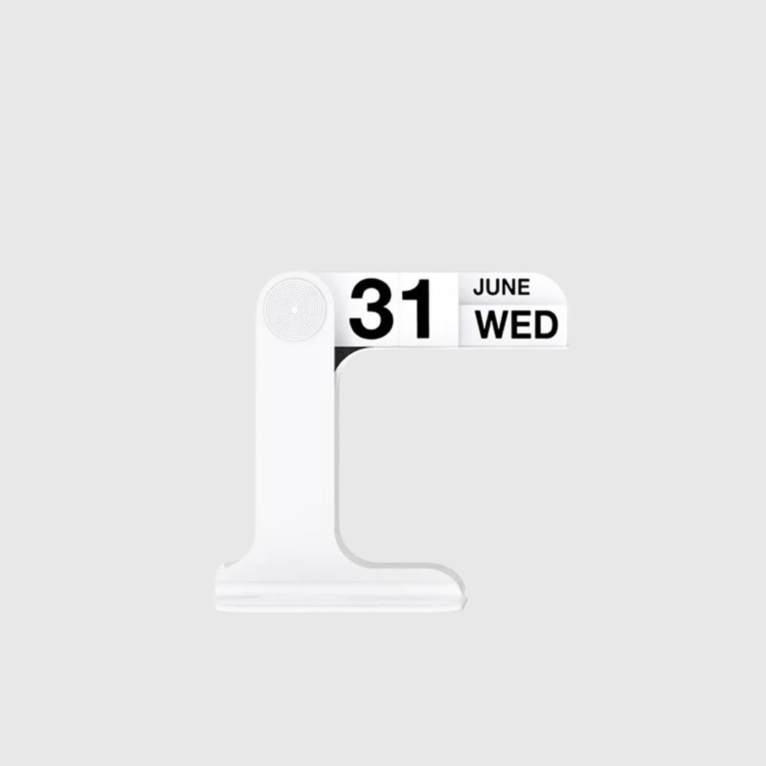 Modern Geometric Perpetual Calendar with Easy Date Adjustment