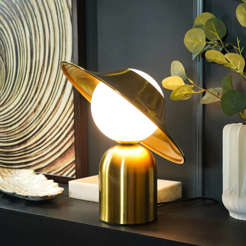 Gold Table Lamp with Elegant Design and Warm Illumination