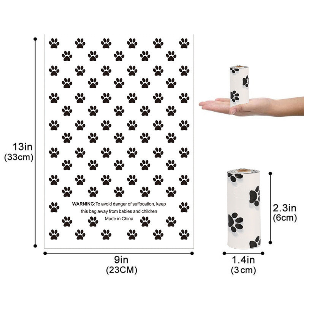 Eco-Friendly Biodegradable Dog Waste Bags with Lavender Scent Dispenser