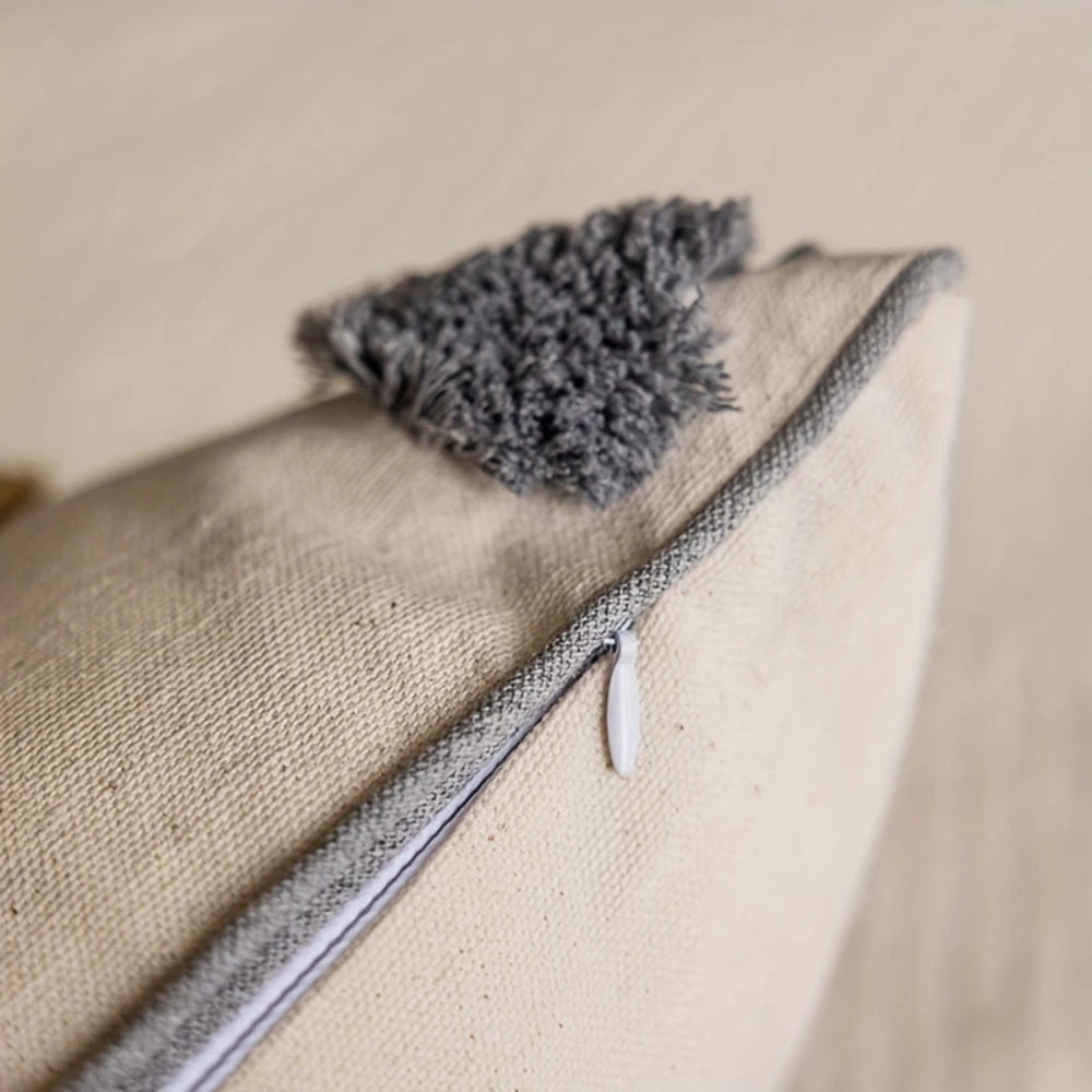 Textured Polka Dot Tufted Cushion Cover