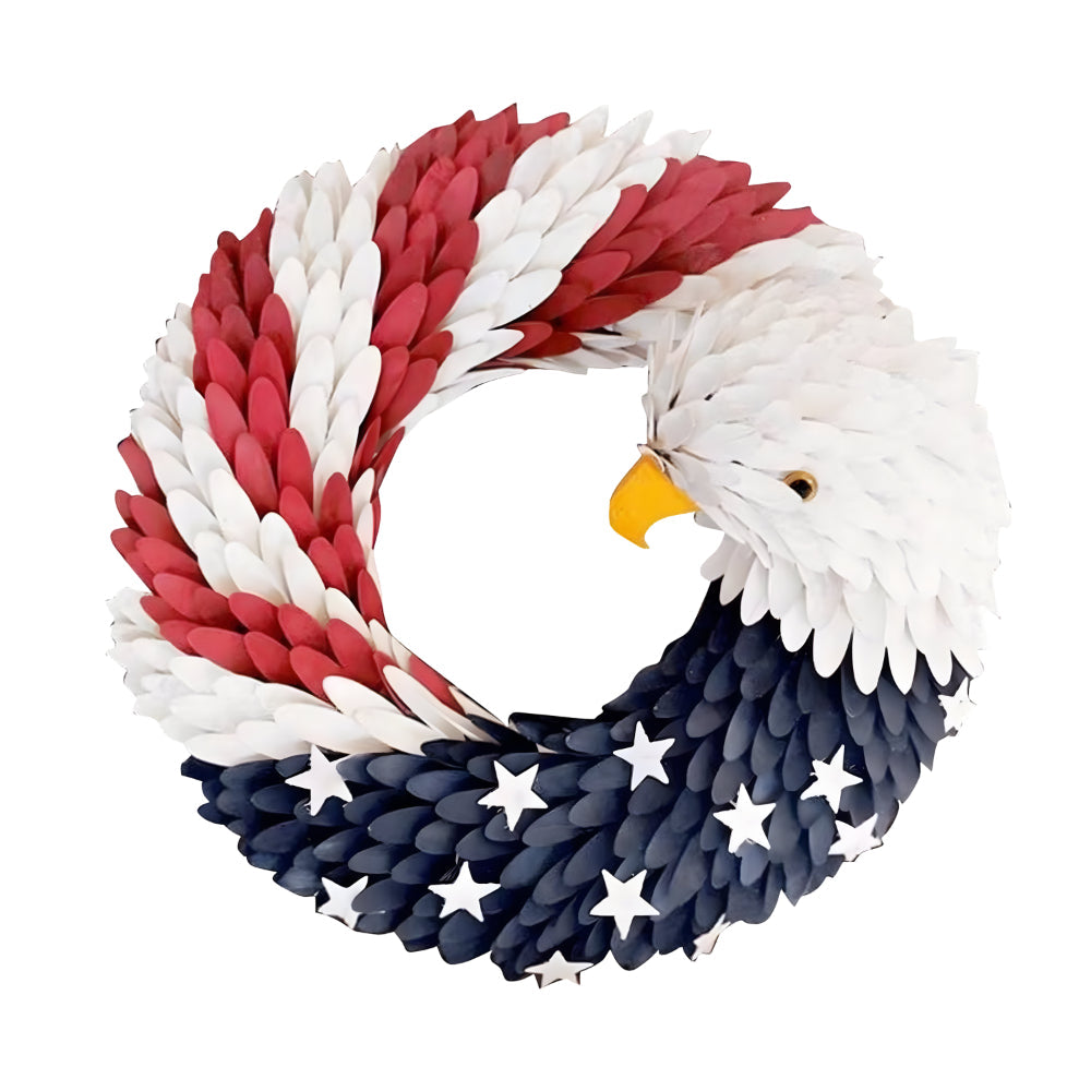 Veterans Eagle Wreath Rustic Wall Art