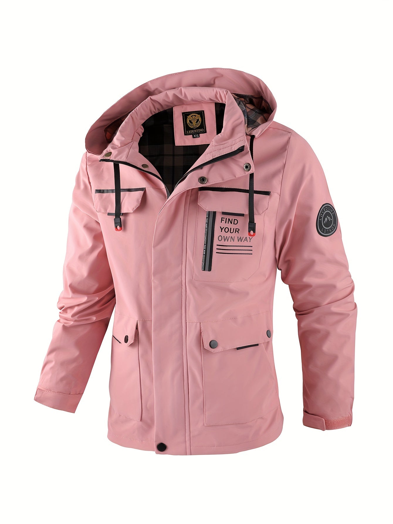 Men's Windproof Outdoor Winter Jacket with Adjustable Hood
