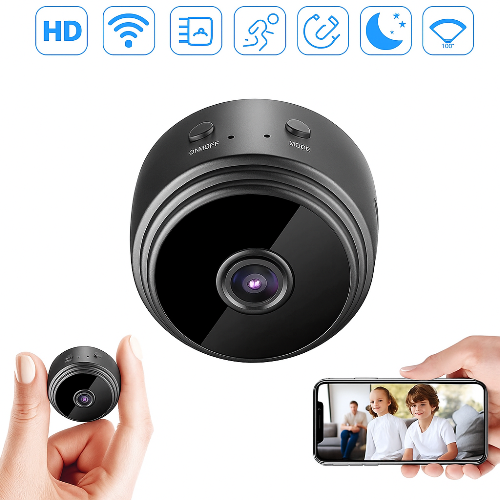 Mini WiFi Indoor Security Camera with Night Vision