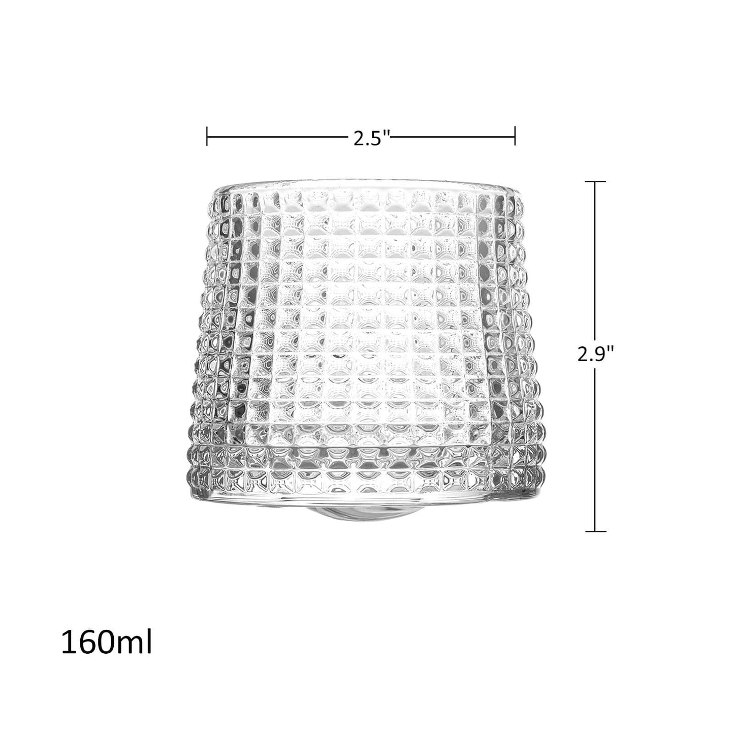 Rotatable Clear Glass Whiskey Tumbler Set