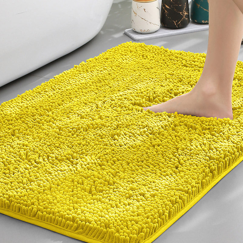 Plush Chenille Non-Slip Bath Mat - Absorbent Bathroom Rug