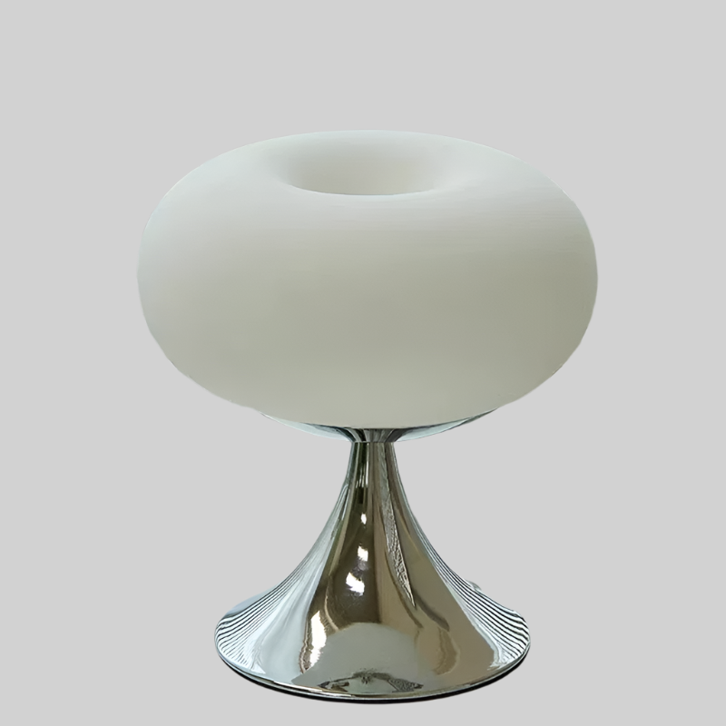 Apple-Shaped Glass Table Lamp with Warm Illumination