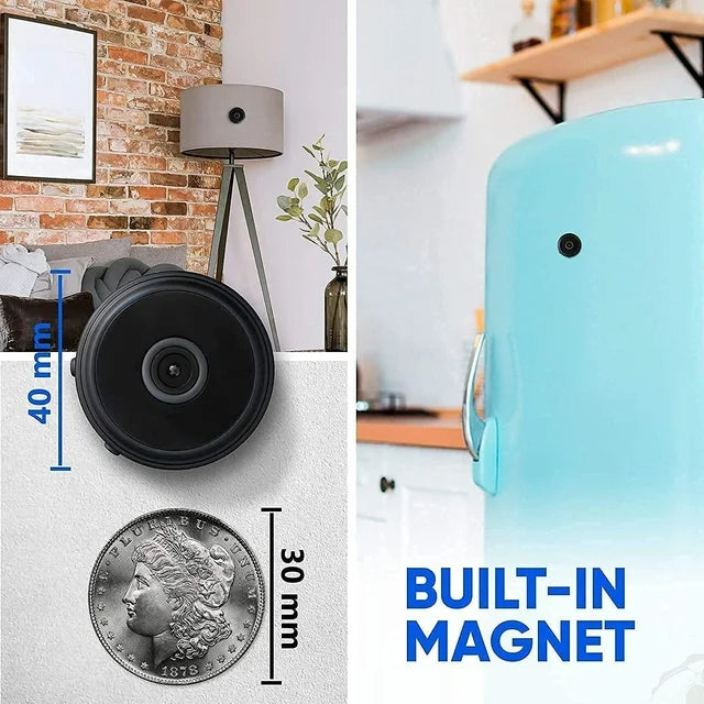 Mini Wireless Magnetic Security Camera with 1080P HD Video and Night Vision