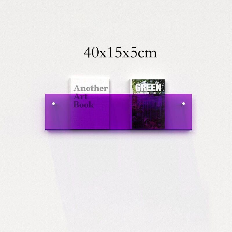 Acrylic Wall-Mounted Floating Magazine Holder