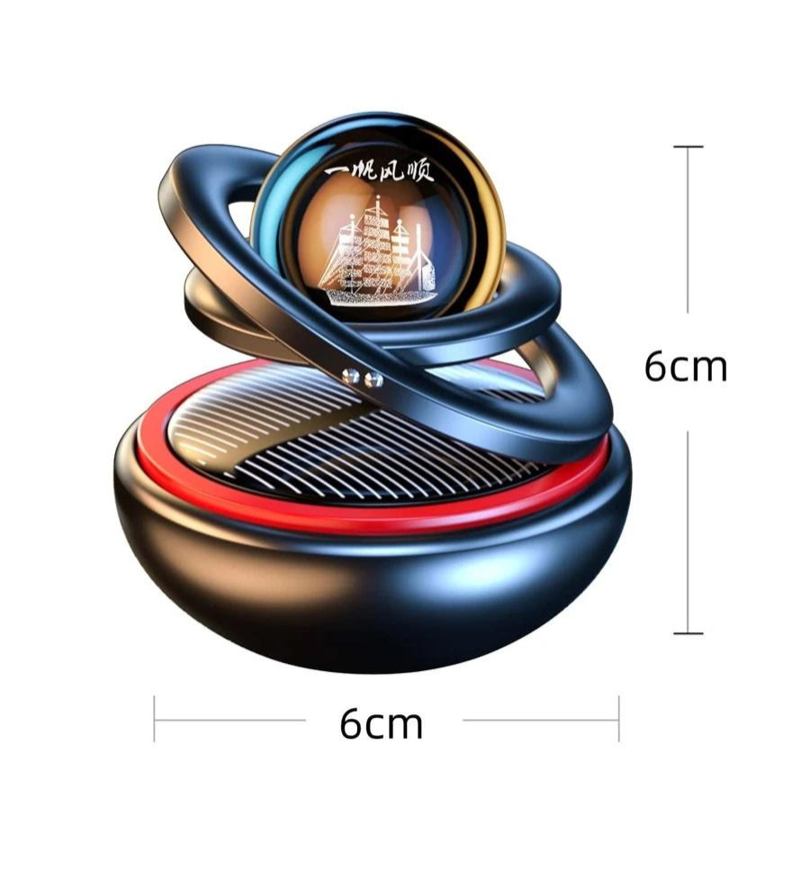 Solar-Powered Car Air Purifier with 360° Scent Diffusion