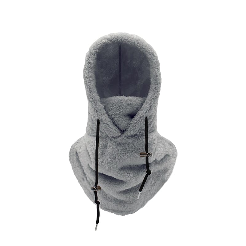 Plush-Lined Adjustable Hood for Skiing and Biking