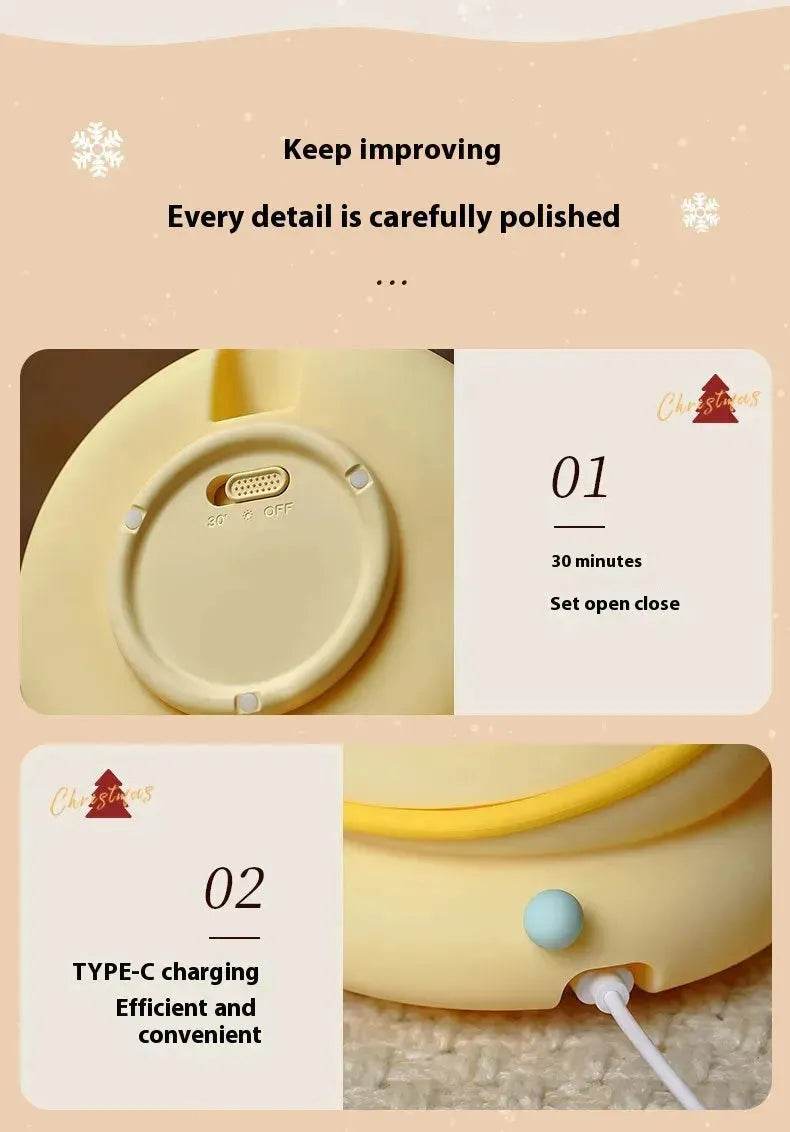 Silicone Christmas Tree Night Light USB Rechargeable for Kids