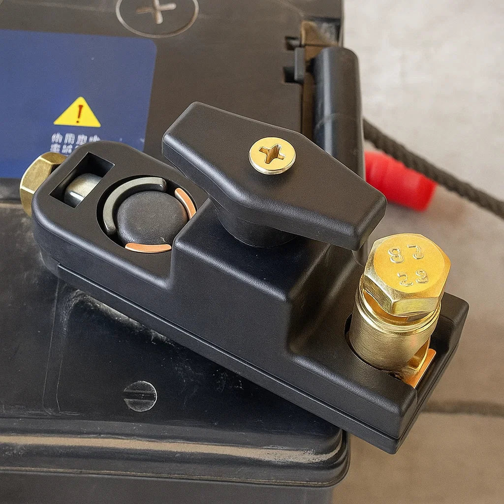 Battery Disconnect Switch with One-Turn Operation for Cars, RVs, and Boats