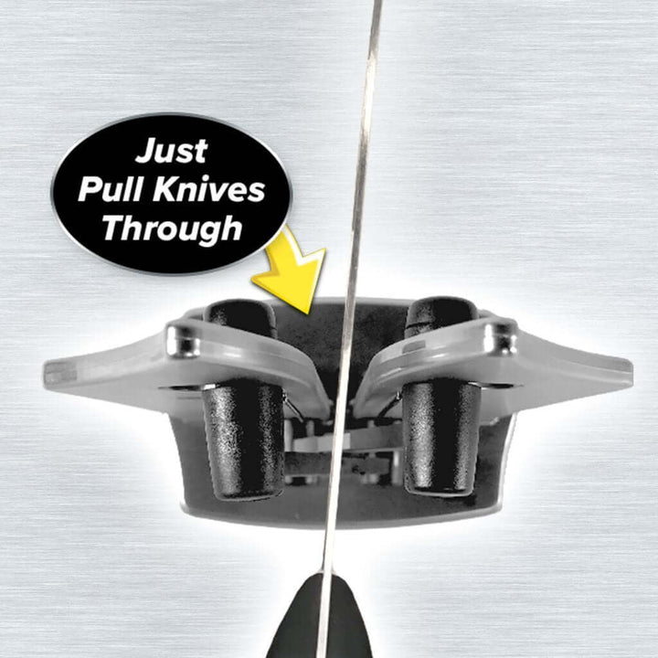 Compact Tungsten Carbide Knife Sharpener with Non-Slip Base