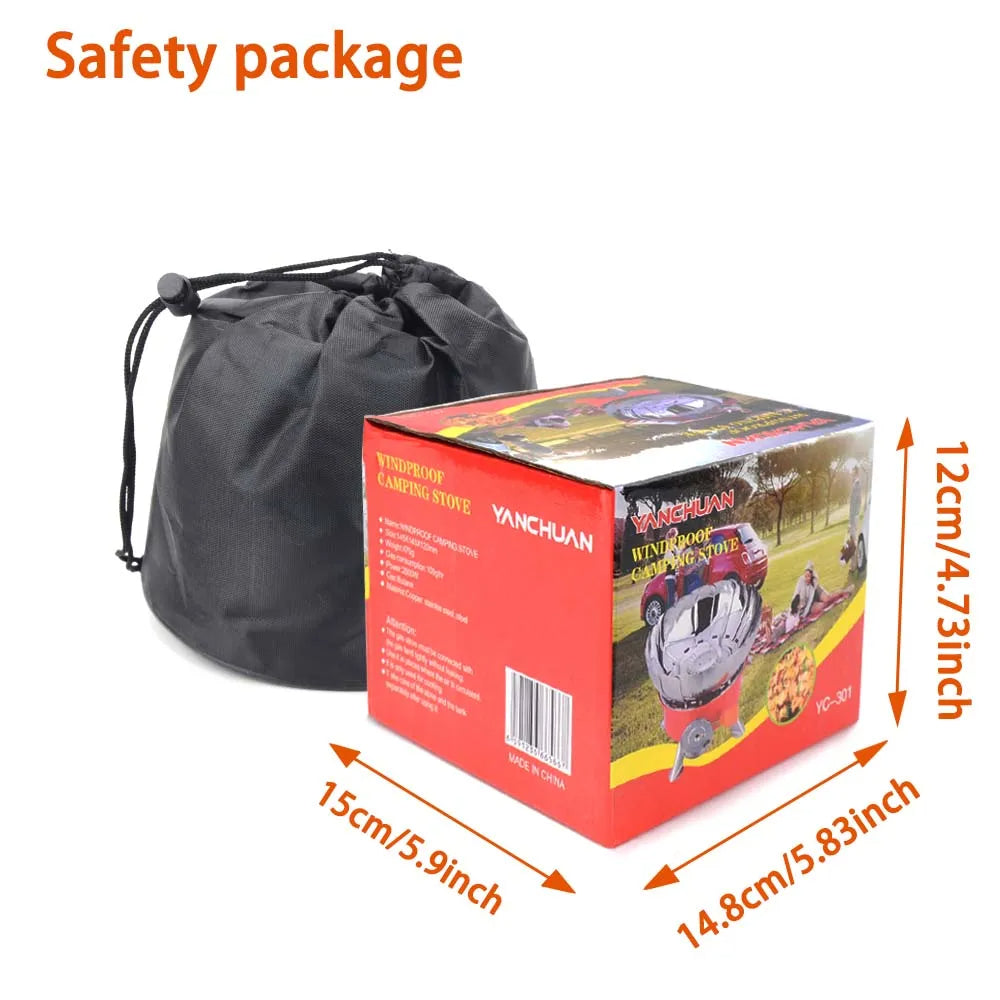 Wind-Resistant Portable Camping Stove with 2800W Burner
