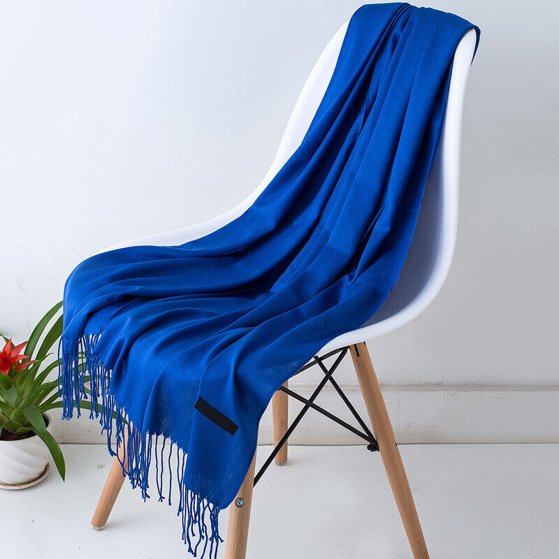 Long Cashmere Scarf with Tassels - Soft and Stylish