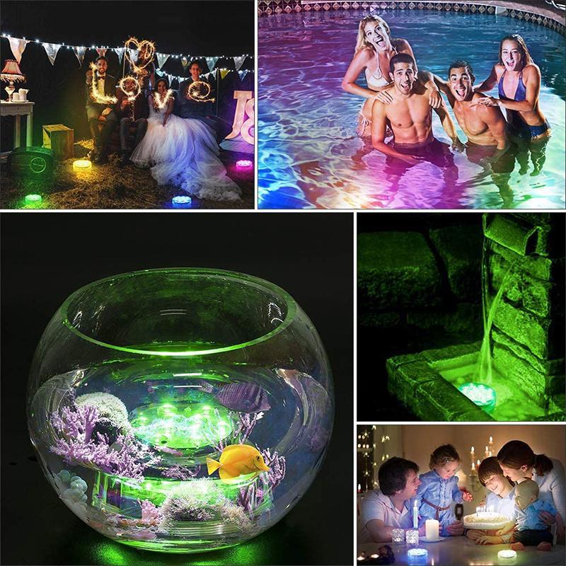 Remote Controlled Underwater LED Pool Light with Suction Cup