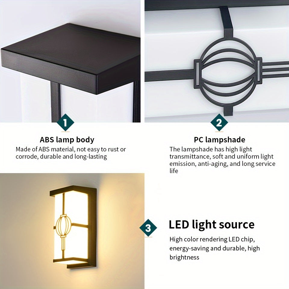 Waterproof LED Outdoor Wall Lamp for Garden and Courtyard