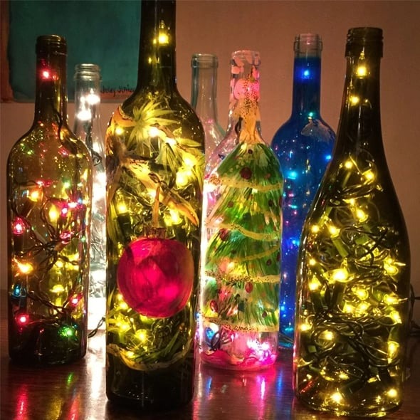 LED Bottle Light Cork Night Lamp with Flexible Wire - 20 LEDs