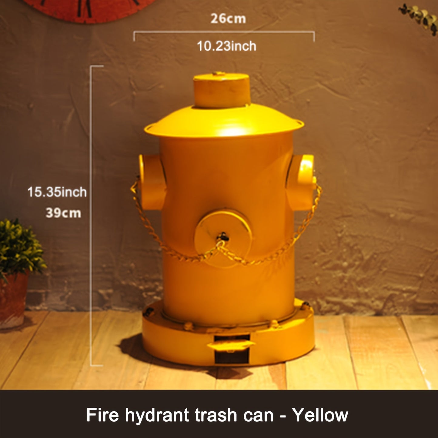 Vintage Fire Hydrant Trash Can with Foot Pedal - Retro Metal Waste Bin