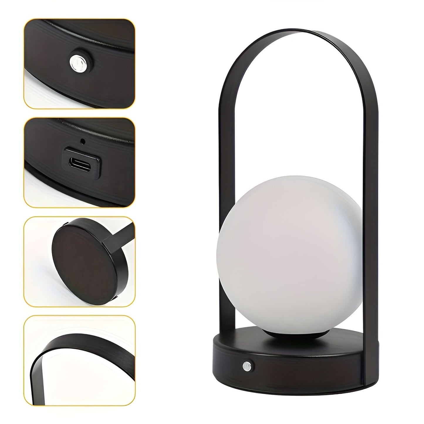 Wireless Dimmable Table Lamp with Rechargeable Battery