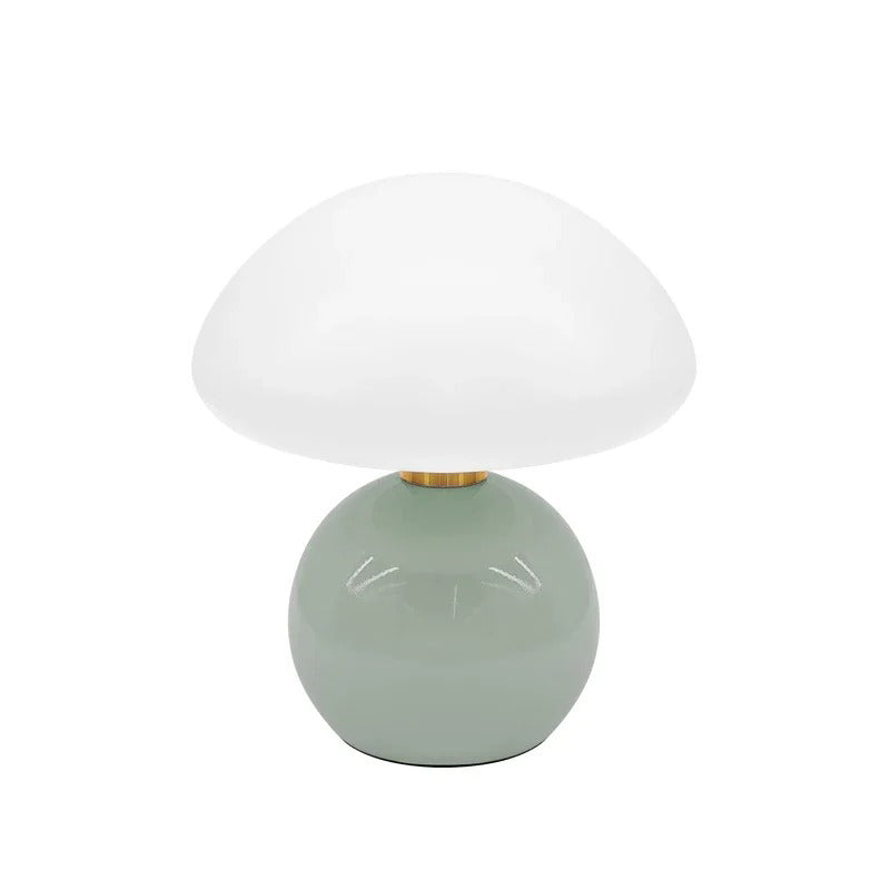 Dimmable Modern LED Nightstand Lamp with Glass Shade