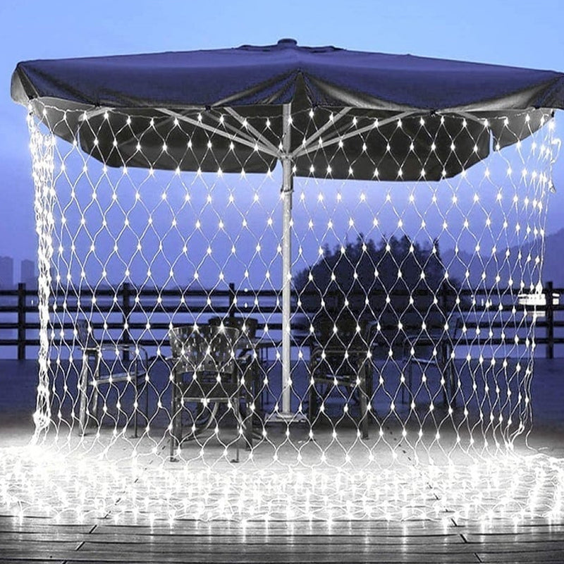 Solar LED Net Light with 8 Modes for Outdoor Decor